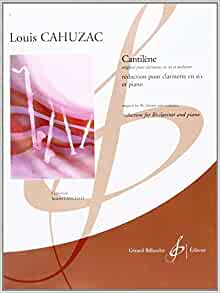 Cahuzac - Cantilene - clarinet + piano