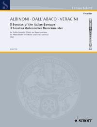 3 Sonatas of the Italian Baroque for treble recorder