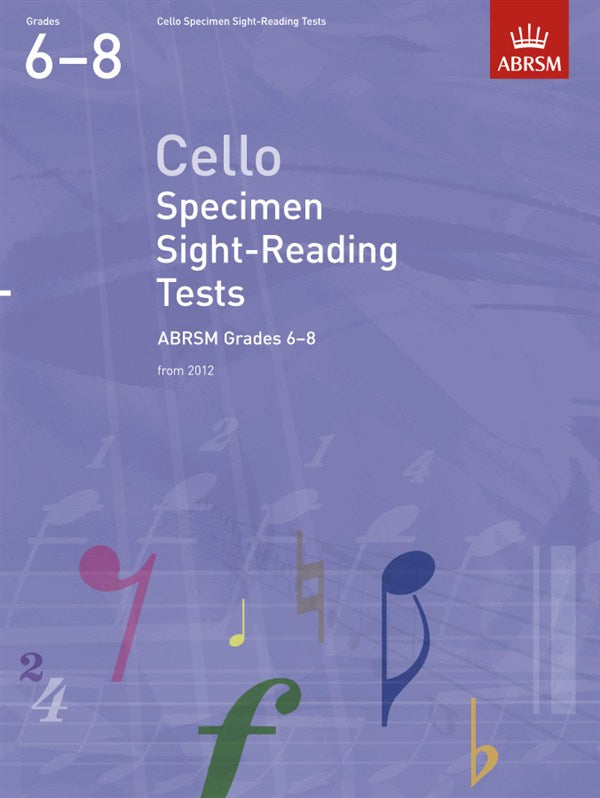 ABRSM Cello Specimen Sight-Reading Tests Grades 6-8