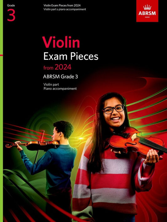 ABRSM Violin Exam Pieces 2024 onwards - Grade 3 (score & part)
