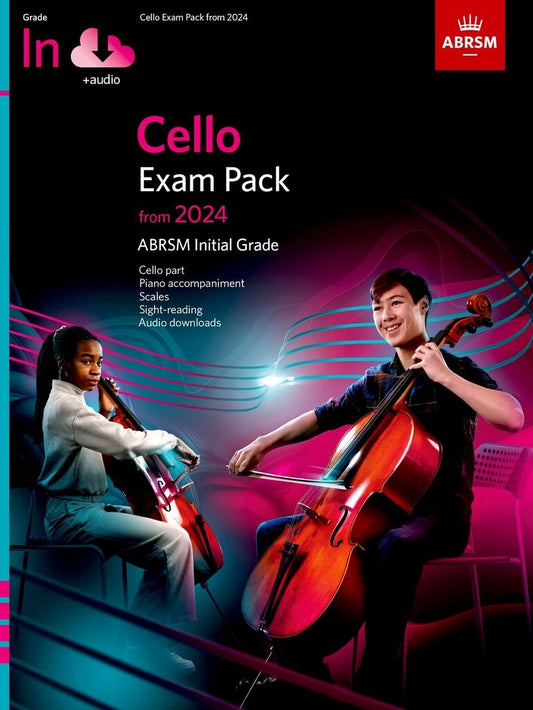 ABRSM Cello Exam Pack 2024 onwards - Initial (score, part & online audio access)