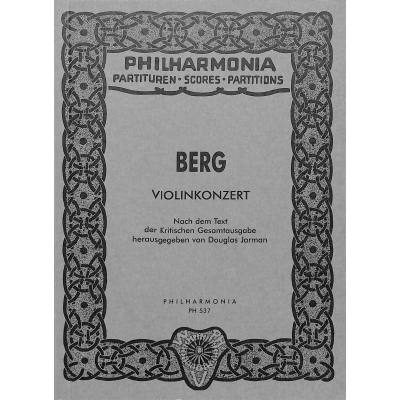 Berg - Violin Concerto - study score