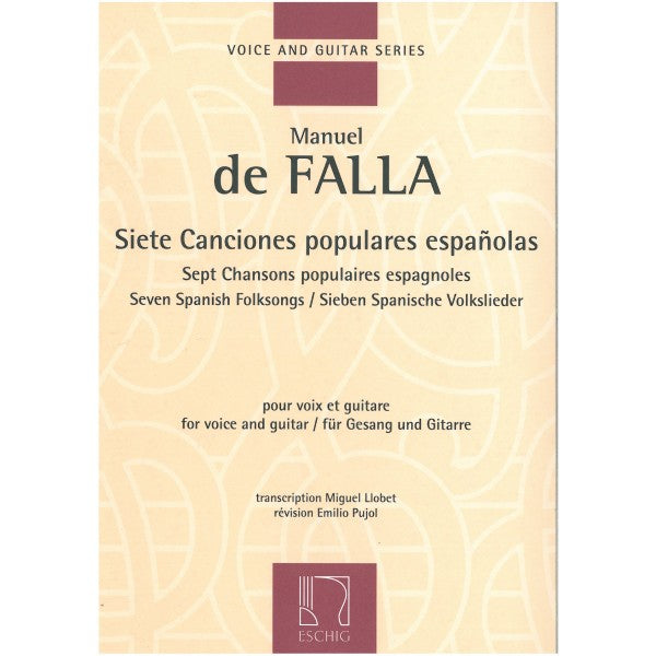 Falla, Manuel de - Siete Canciones populares Españolas - medium voice + guitar