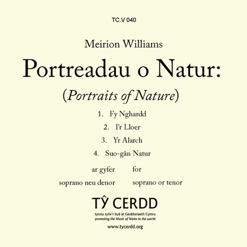 Portreadau o Natur - Williams, Meirion - soprano/tenor + piano