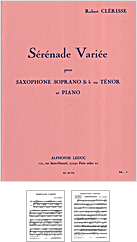ClŽrisse, Robert -  SŽrŽnade VariŽe - Bb saxophone + piano
