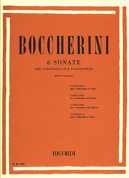 Boccherini - 6 Sonatas for cello + piano