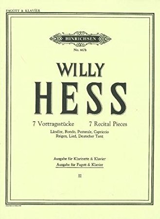 Hess - Recital Pieces for bassoon + piano - vol.2