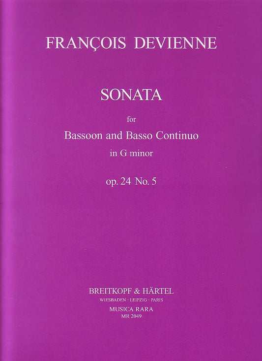 Devienne - Sonata in G minor Op.24 No.5 for bassoon + basso continuo