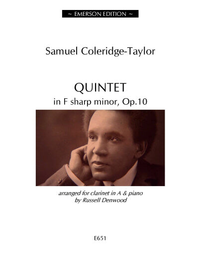 Coleridge-Taylor - Quintet in F# minor op, 10 - arr. clarinet in A + piano