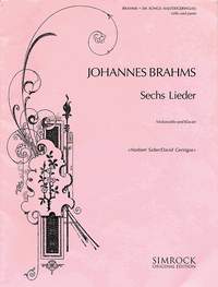 Brahms - Six Songs arr. cello + piano