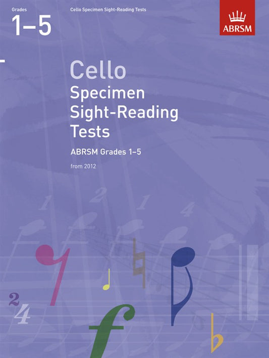 ABRSM Cello Specimen Sight-Reading Tests Grades 1-5