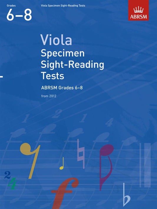 ABRSM Viola Specimen Sight-Reading Tests Grades 6-8