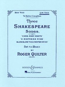Quilter - 3 Shakespeare Songs op.6 for voice + piano