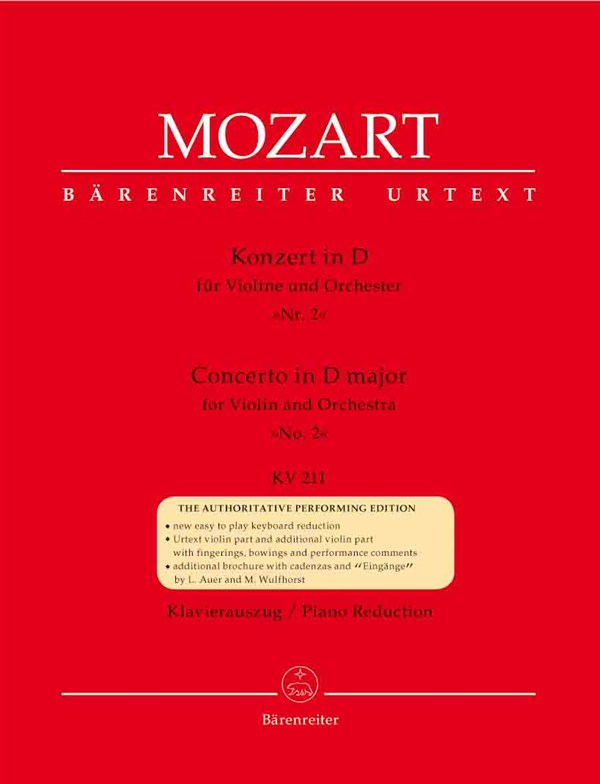 Mozart - Violin Concerto in D, no.2, K211