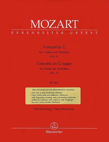 Mozart - Violin Concerto in G, no.3, K216
