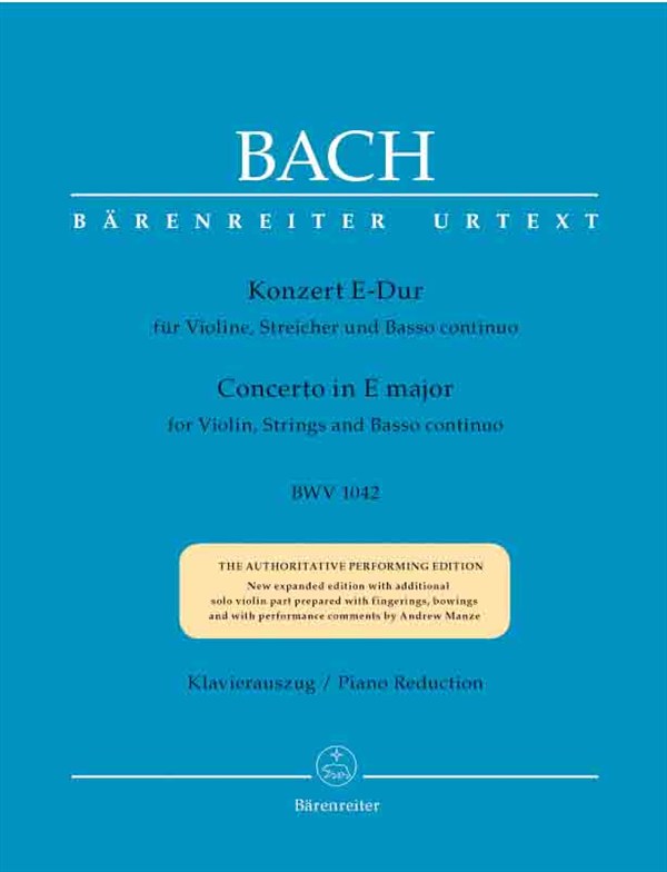 Bach, J.S. - Concerto in E BWV1042 - violin, strings + basso continuo