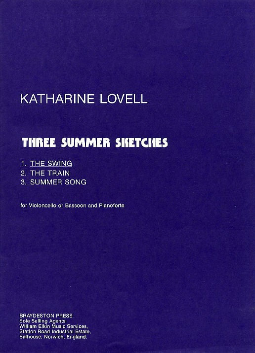 Lovell - 3 Summer Sketches: Swing, The for cello or bassoon + piano