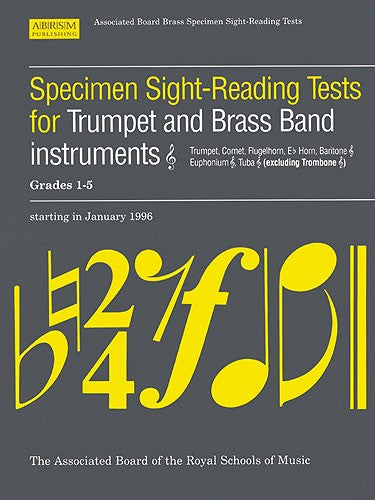 ABRSM Trumpet & Brass Band Instruments Specimen Sight-Reading Grades 1-5