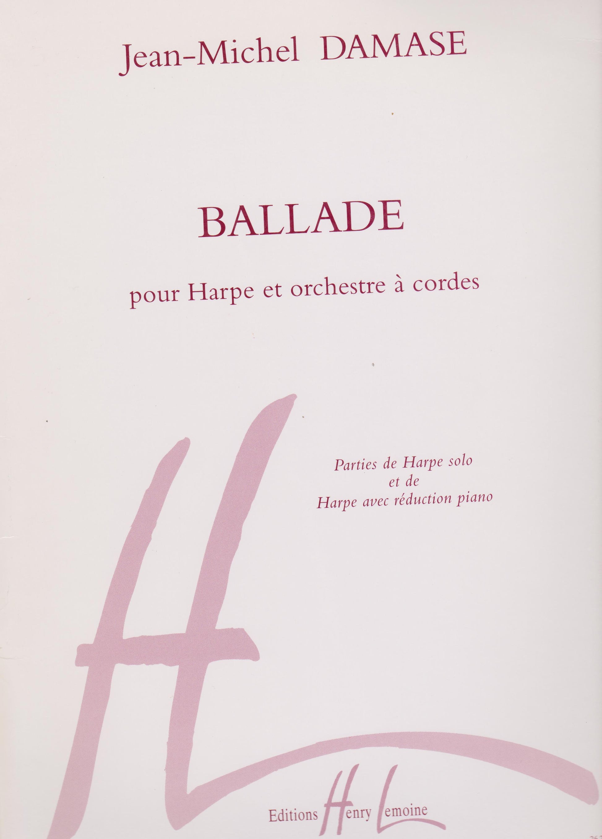Damase - Ballade - Harp and Piano