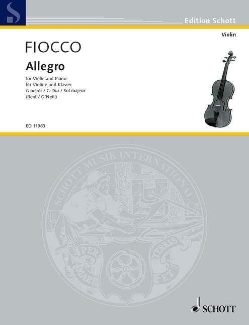 Fiocco - Allegro for violin + piano