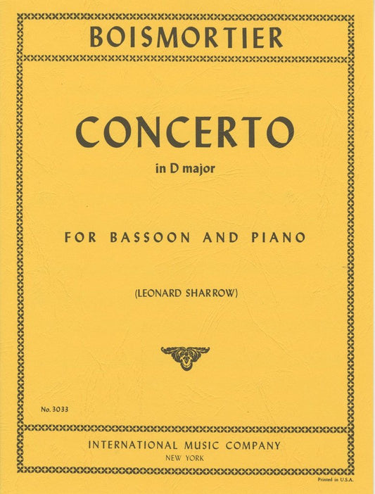 Boismortier - Concerto in D - Bassoon