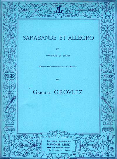 Grovlez - Sarabande + Allegro for oboe + piano