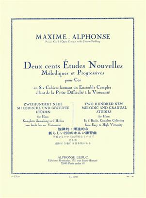 Maxime-Alphone -   200 ƒtudes Nouvelles MŽlodiques et Progressives Horn vol.2