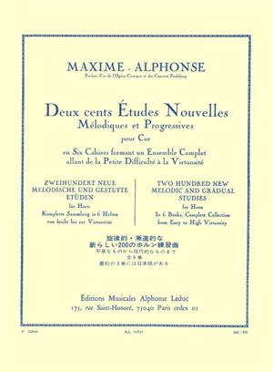 Maxime-Alphone - 200 ƒtudes Nouvelles MŽlodiques et Progressives Horn vol.3