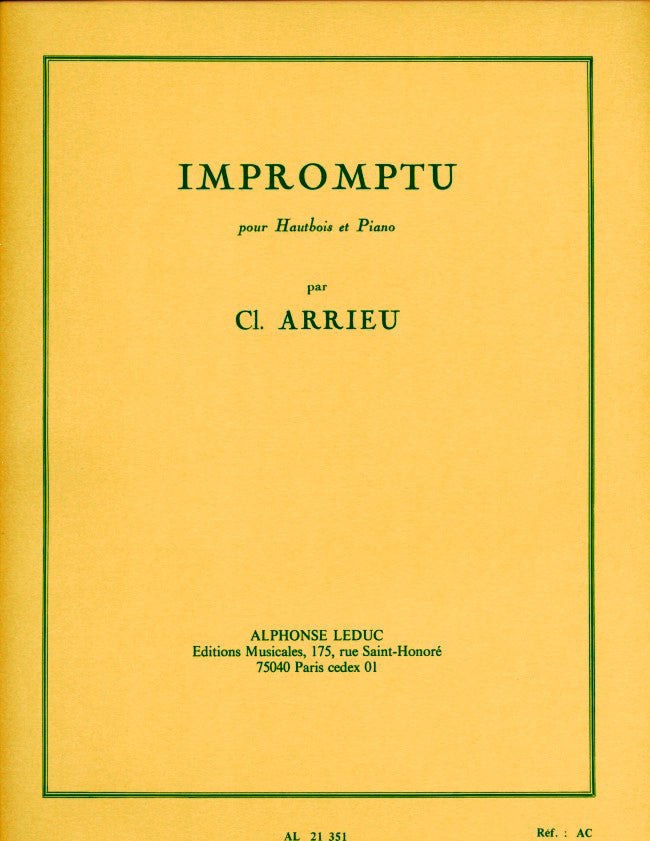 Arrieu - Impromptu for Oboe and Piano