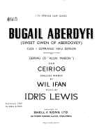 Bugail Aberdyfi / Sweet Gwen of Aberdyfi - Lewis, Idris