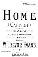 Cartref / Home -  Evans, W. Trevor - soprano/tenor neu/or contralto/baritone