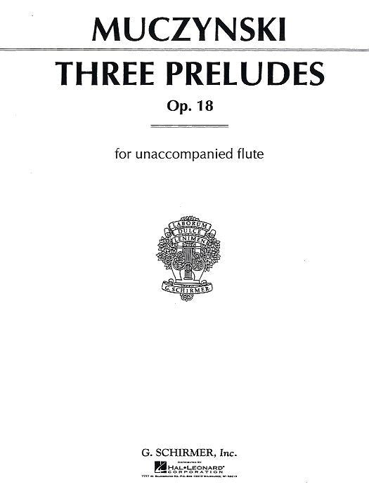 Muczynski - 3 Preludes op.18 - solo flute