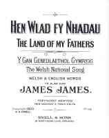 Hen Wlad Fy Nhadau / Land of My Fathers - James, James unawd/solo + SATB