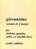 Giovannino - Sonata in A minor for double bass + piano