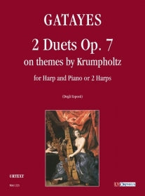 Gatayes - 2 Duets op.7 on themes by Krumpholtz for Harp + Piano or 2 Harps