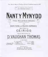 Nant y Mynydd - Thomas, D. Vaughan - mezzo / baritone