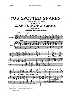 Gibbs - You Spotted Snakes - voice + piano