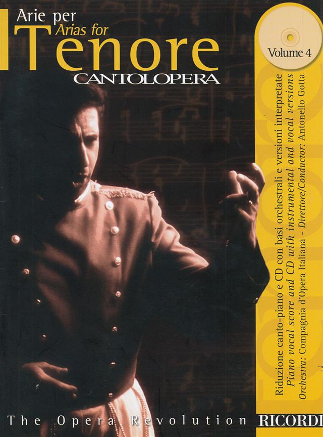 Arias for Tenor vol.4 - Cantolopera - book + CD
