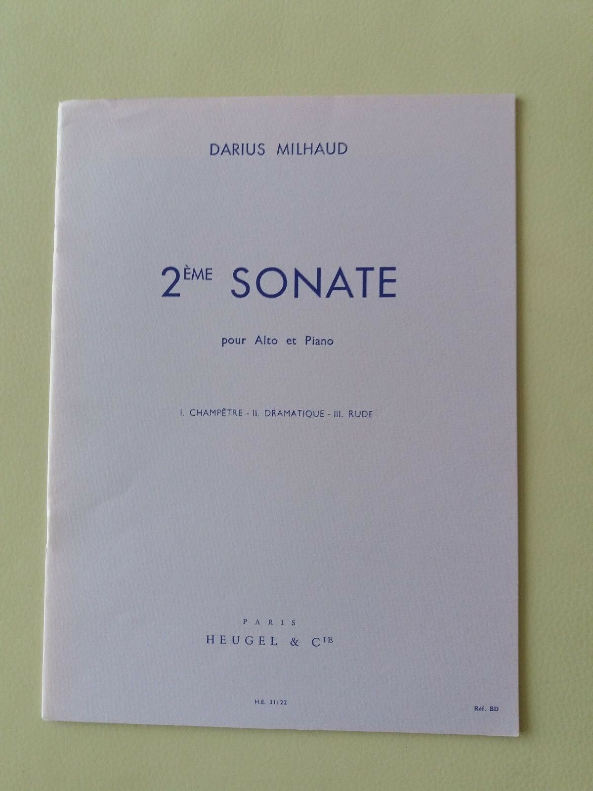 Milhaud - Sonata no.2 - viola + piano