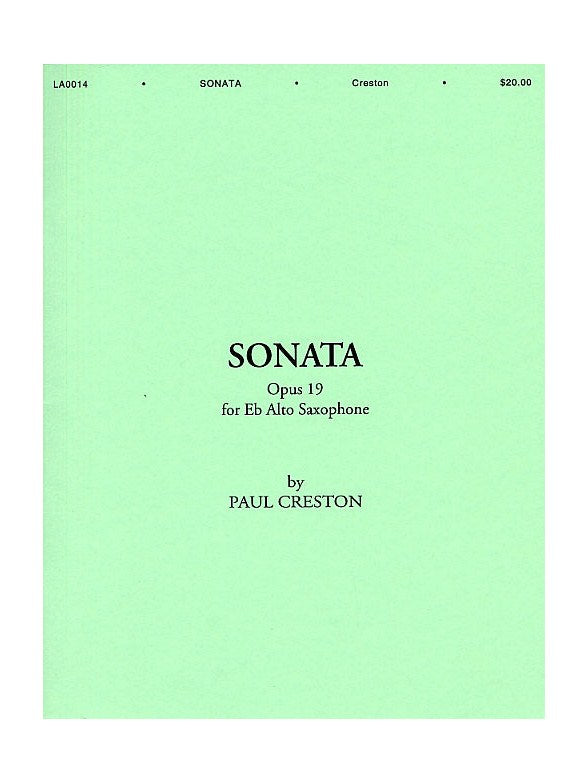Creston - Sonata op.19 - alto saxophone