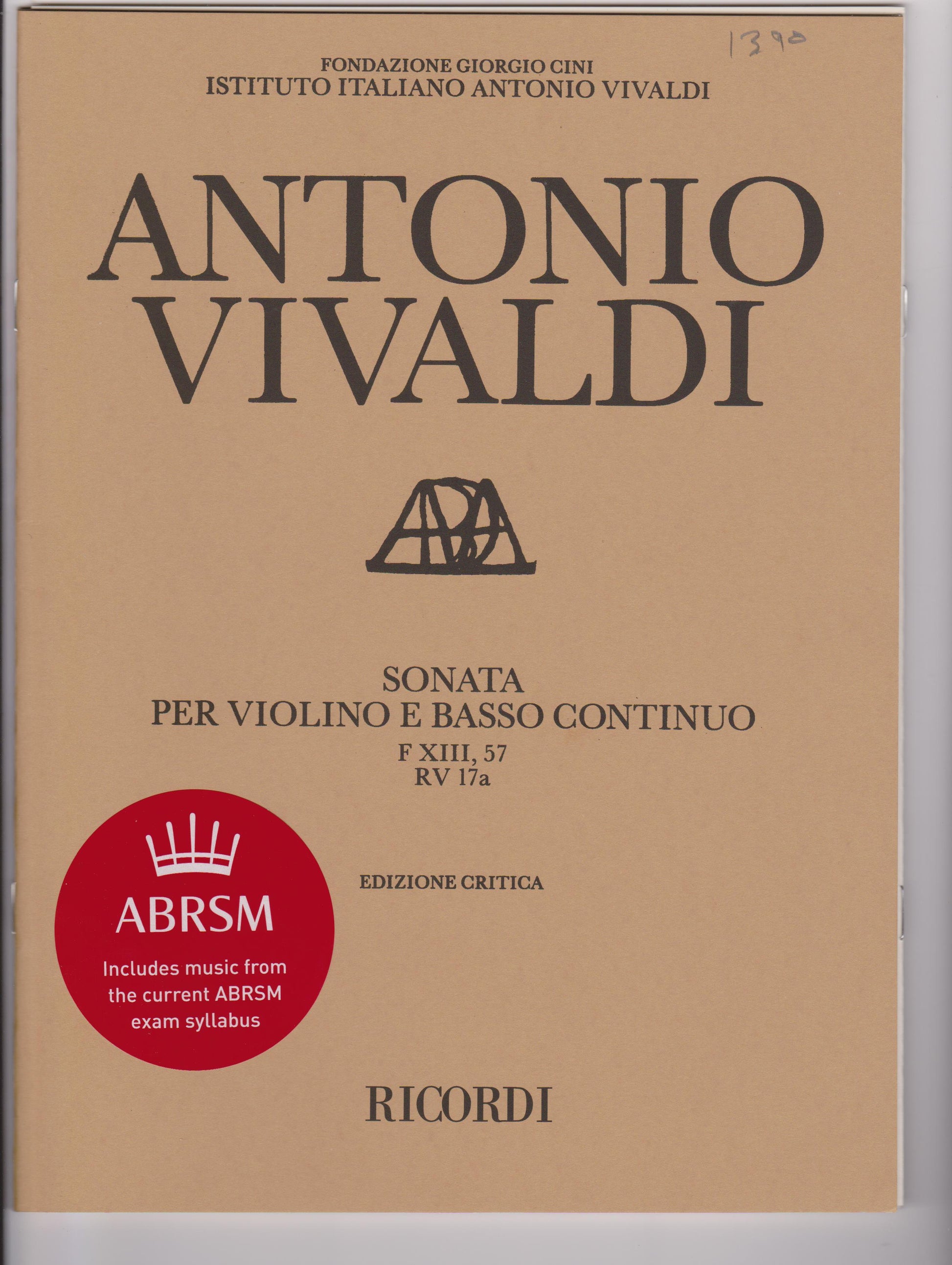 Vivaldi - Sonata in E minor for violin and basso continuo, RV 17a